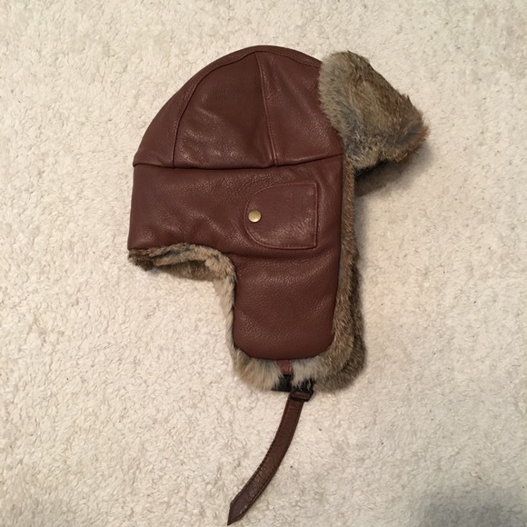 Llbean Leatherrabbit Fur Mad Bomber Hat 